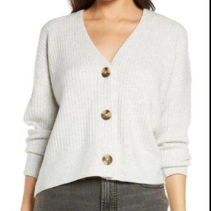 Madewell Cameron Ribbed Cardigan Sweater in Coziest Yarn